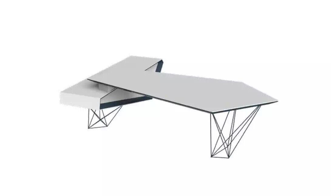 Corner desk work desk office table luxury designer furniture white