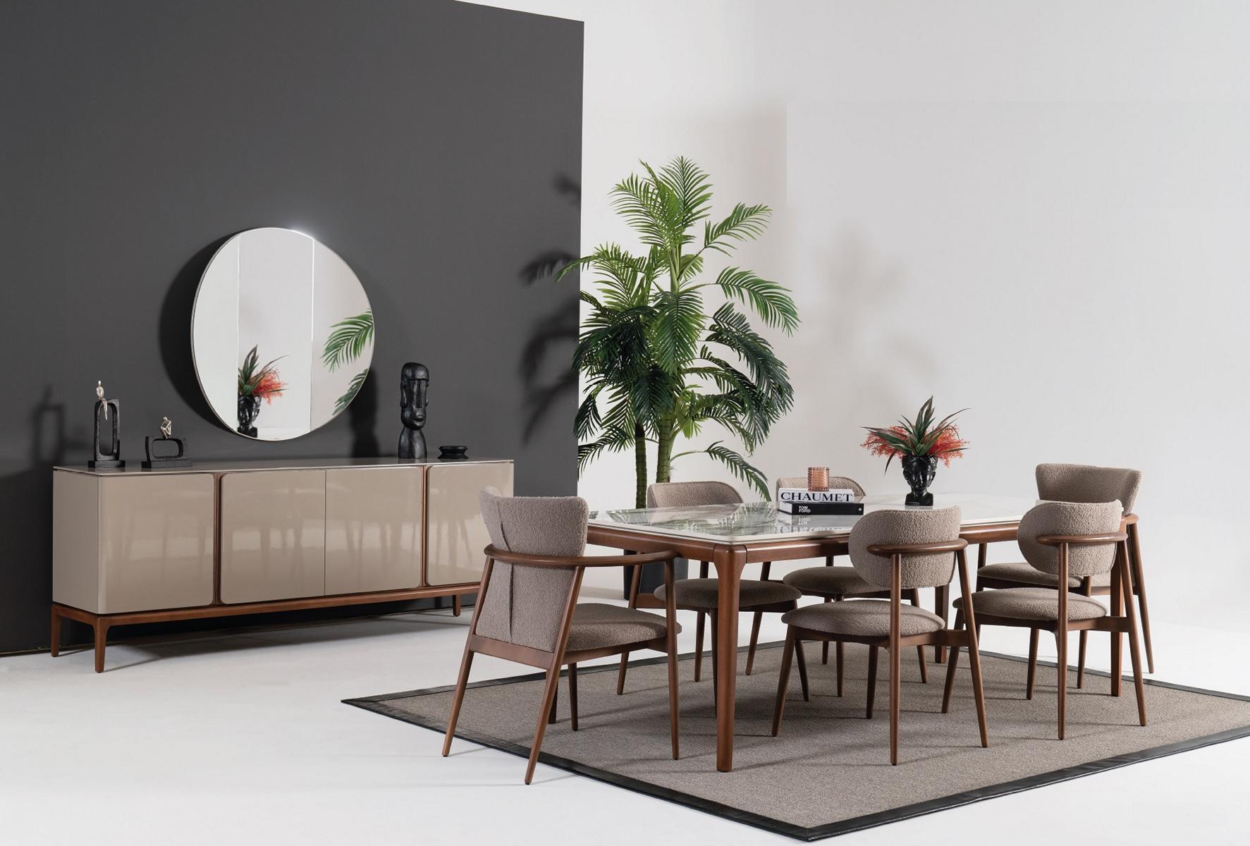 9pcs Italian Dining Room Set Dining Set Chair Set Sideboard