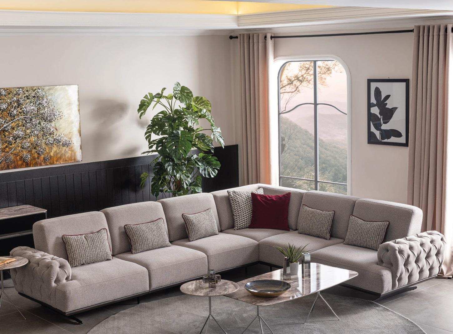 Corner Sofa 2x Coffee Table Corner Set Table Living Landscape L Shape Furniture