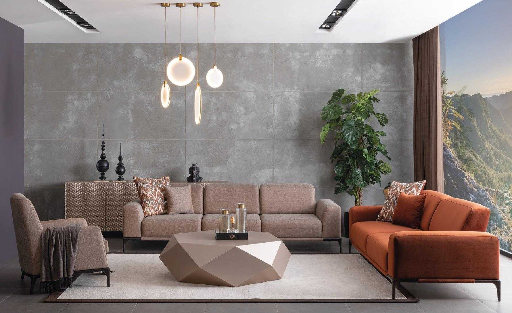 Italian Style Furniture Furnishings Sofa Set 431 Seat Sideboard Table 6pcs