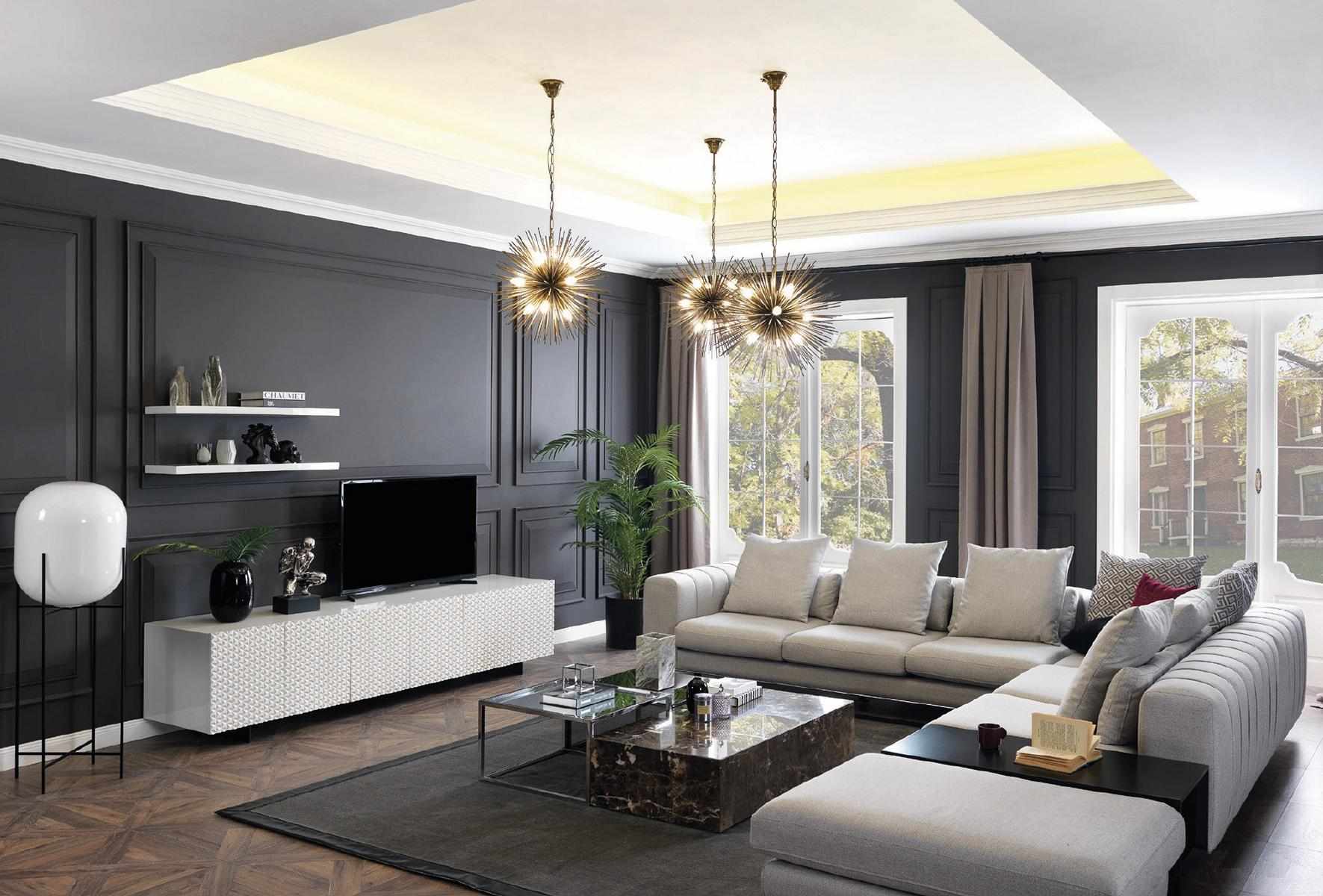 Corner Sofa L Shape tv Stand 3x Coffee Table Couch Upholstery Furniture