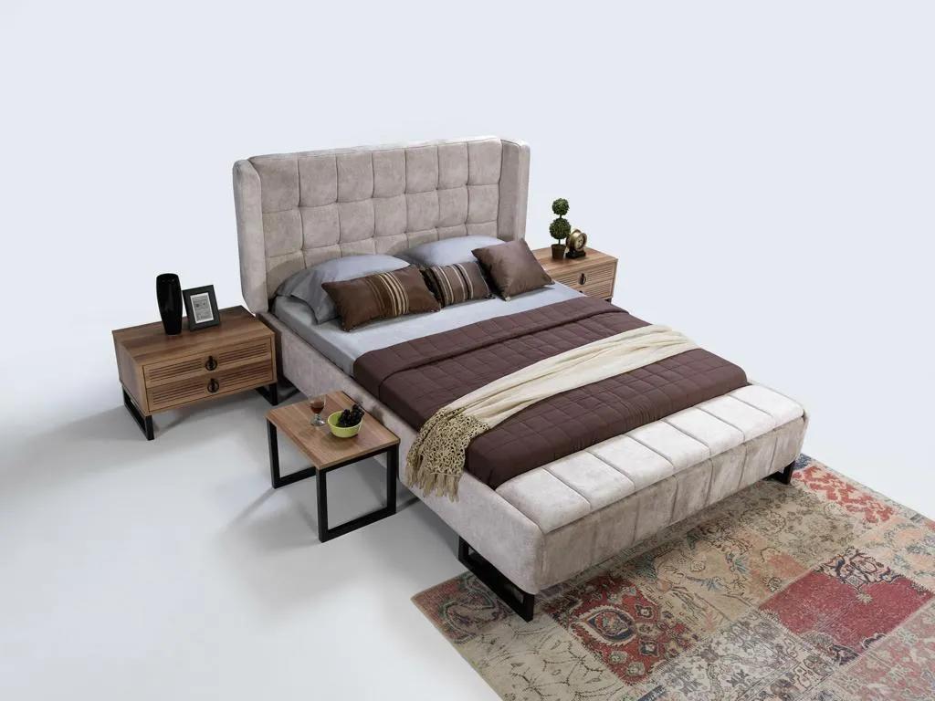 Bed Double bed Furniture Furnishing Bedroom Design Fabric Textile