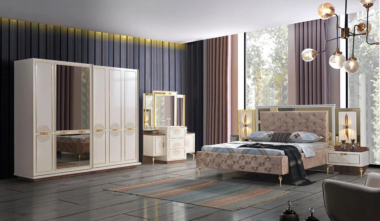 Bedroom bed design furnishings luxury upholstered beds brown modern