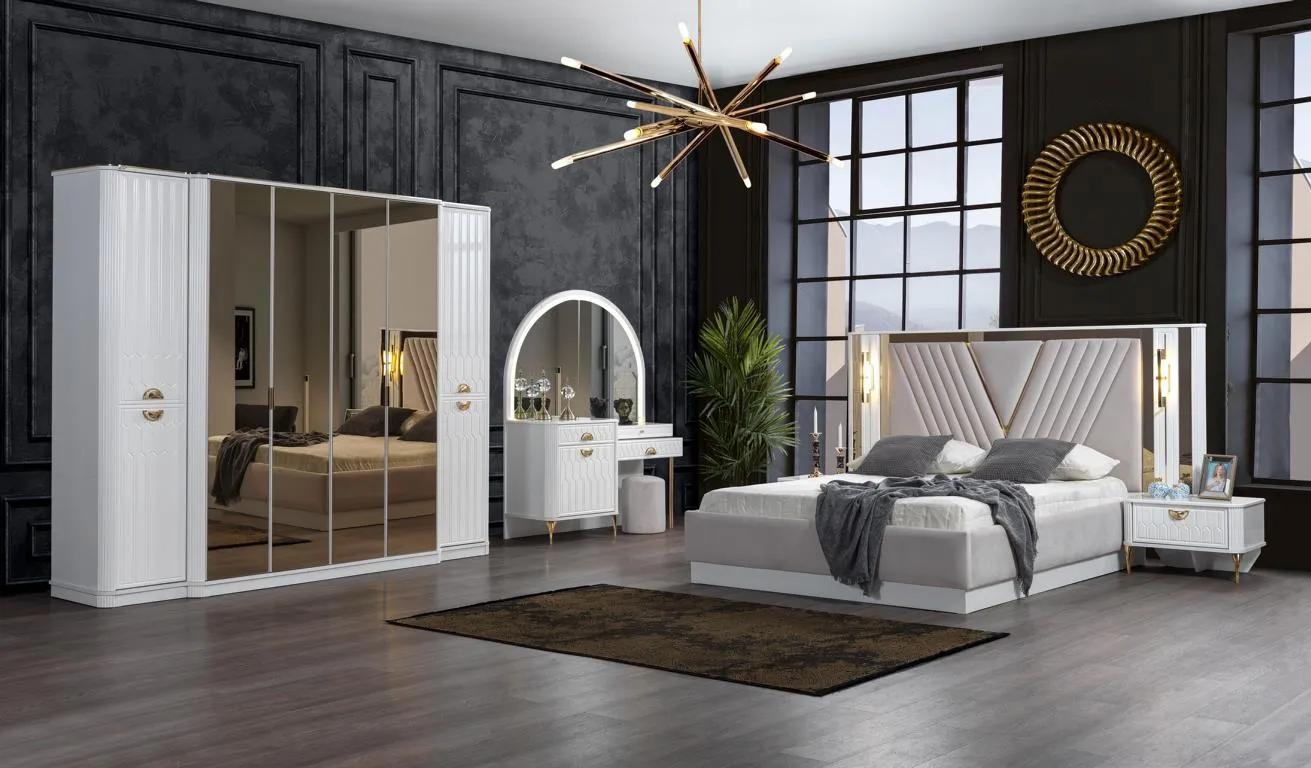 Bedroom set bed 2хbedside tables closet 5 pcs. modern new
