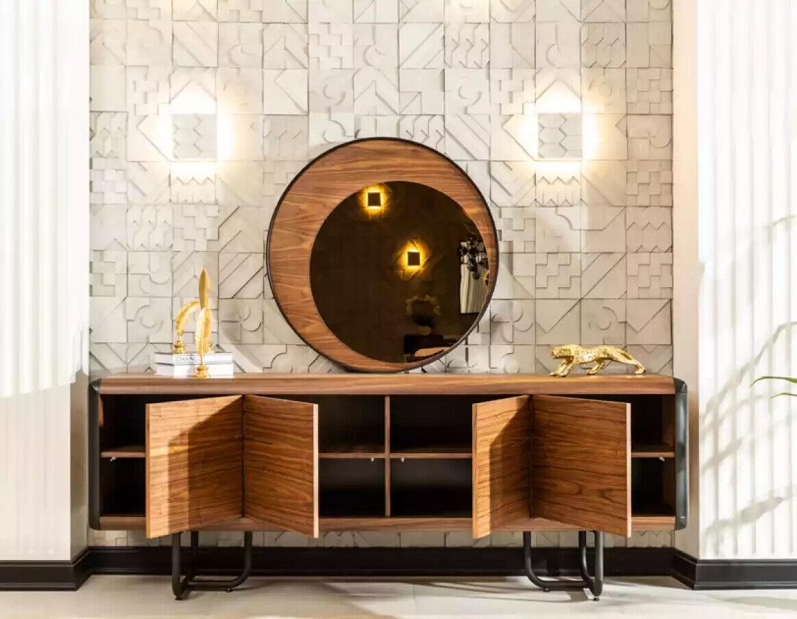 Luxury sideboard mirror wood console group drawers chests of drawers consoles