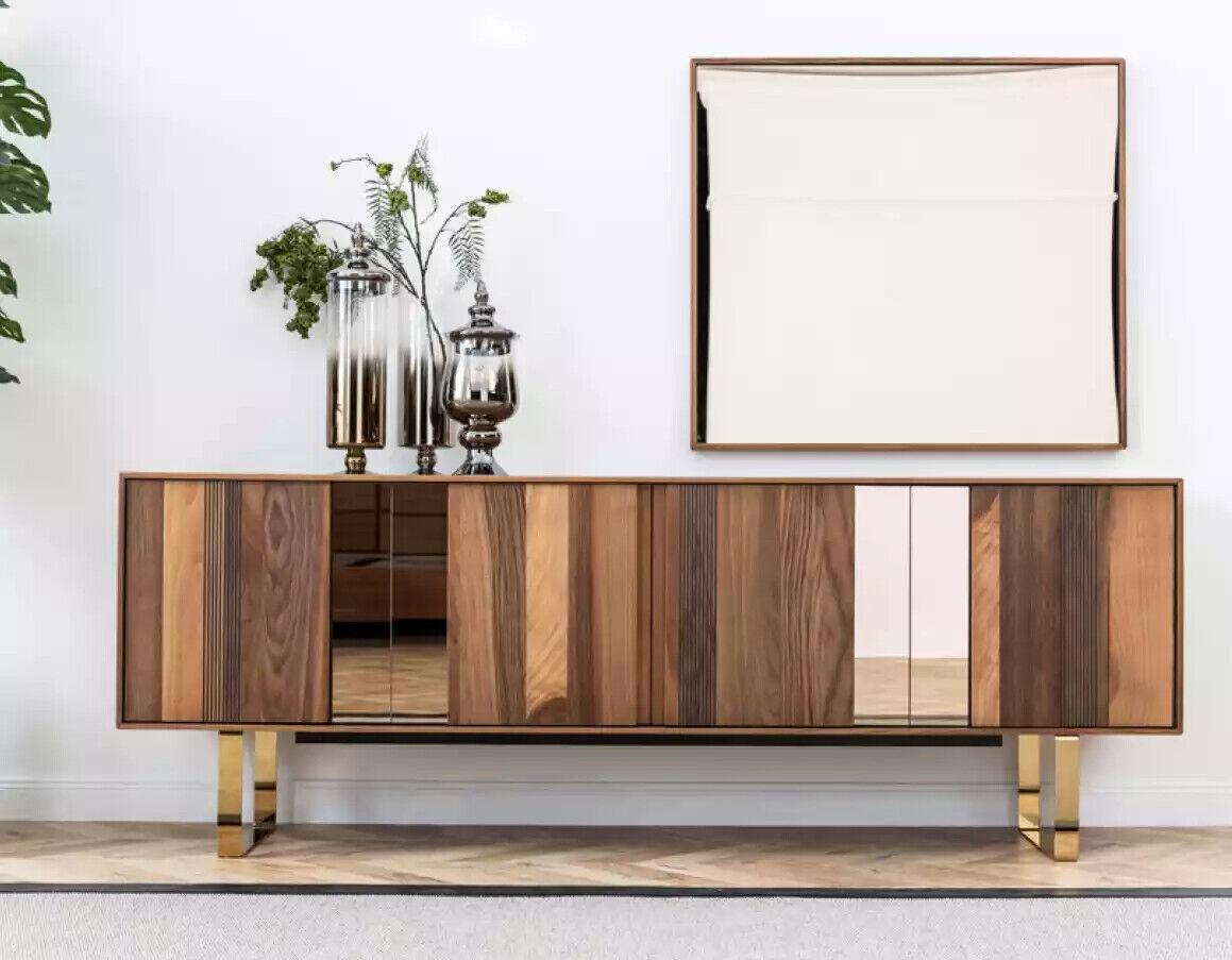 Sideboard Mirror Cabinet Design Luxury Living Room Modern Set Sideboard 2pcs