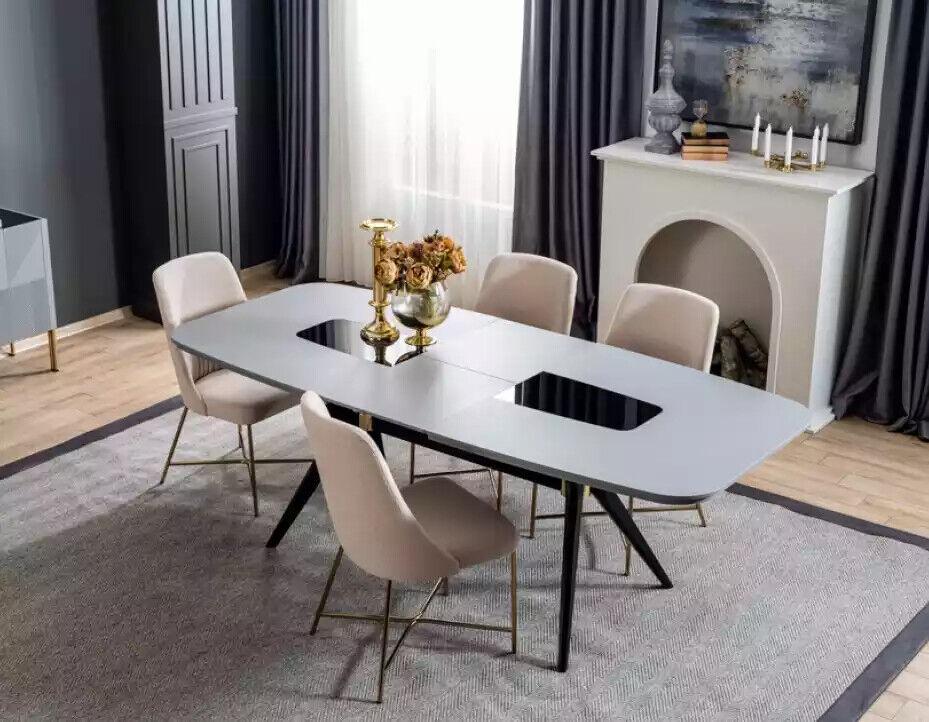 Dining room set dining table 4x chairs set table group 5 pcs. complete 5 pcs.