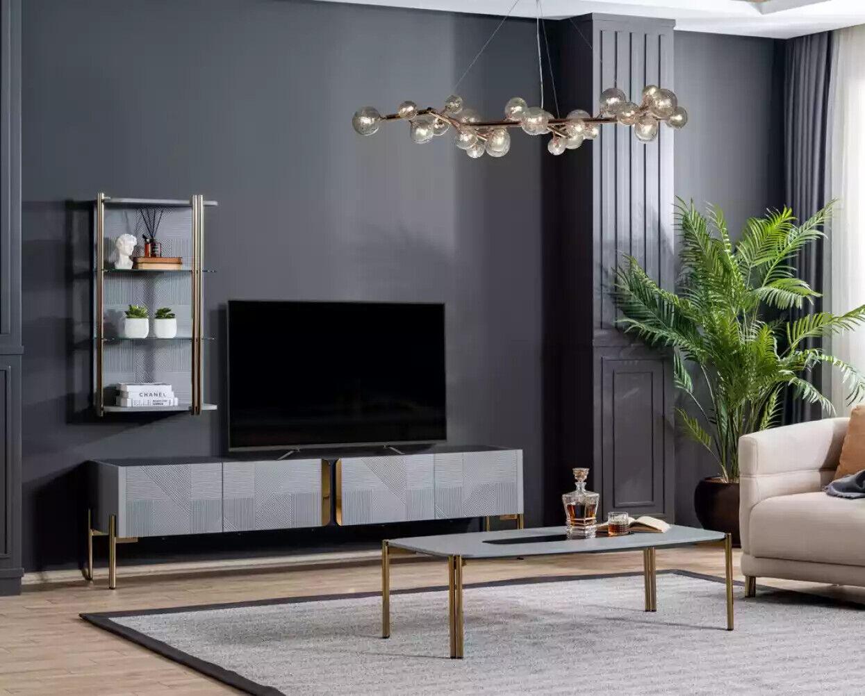 Designer set 2-piece wall unit lowboard wall unit luxury furniture wall units
