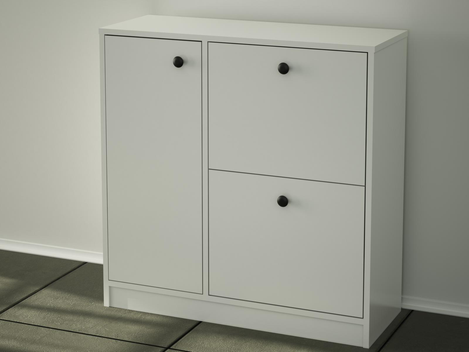 Shoe tipper wood 2 compartments shoes shoe cabinet shoe chest of drawers hallway