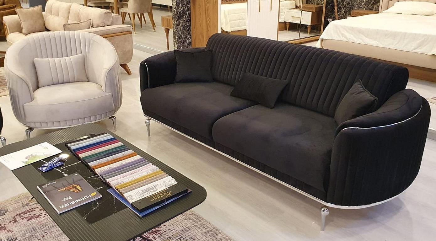 Sofa Set 3+1 Seater Couch Sofa Set Couches Modern Textile Luxury