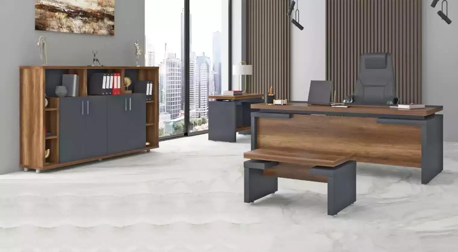 Office set study furniture complete set desk filing cabinet