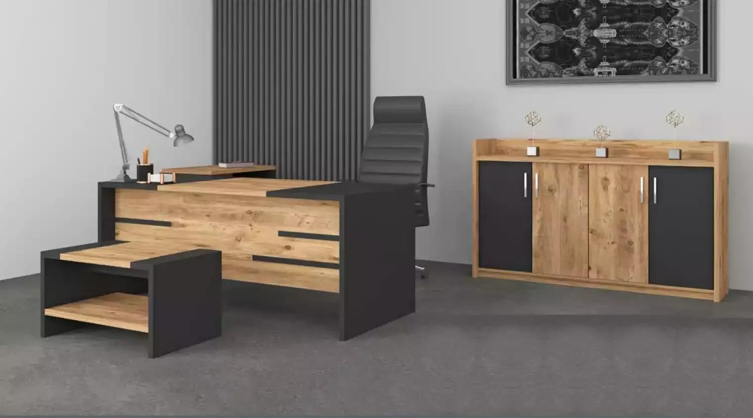 Office Furniture Set Office Set Desk Cabinet Style Modern New 4pcs.
