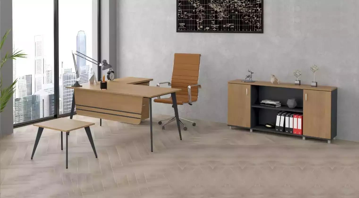 Office set set corner desk cabinet study complete 3pcs.