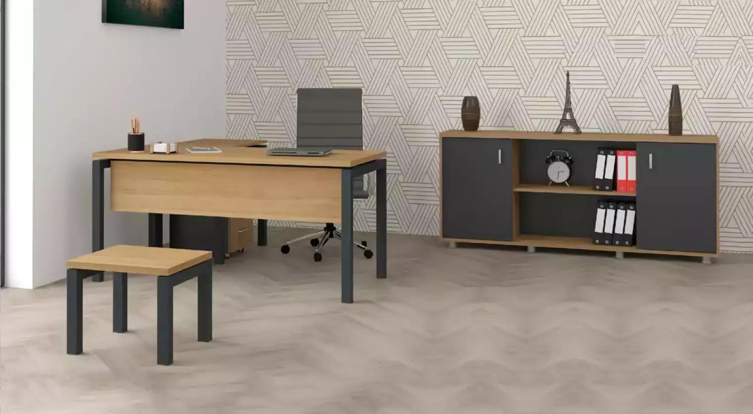 Office furnishings desk filing cabinet cabinet coffee table 2pcs set