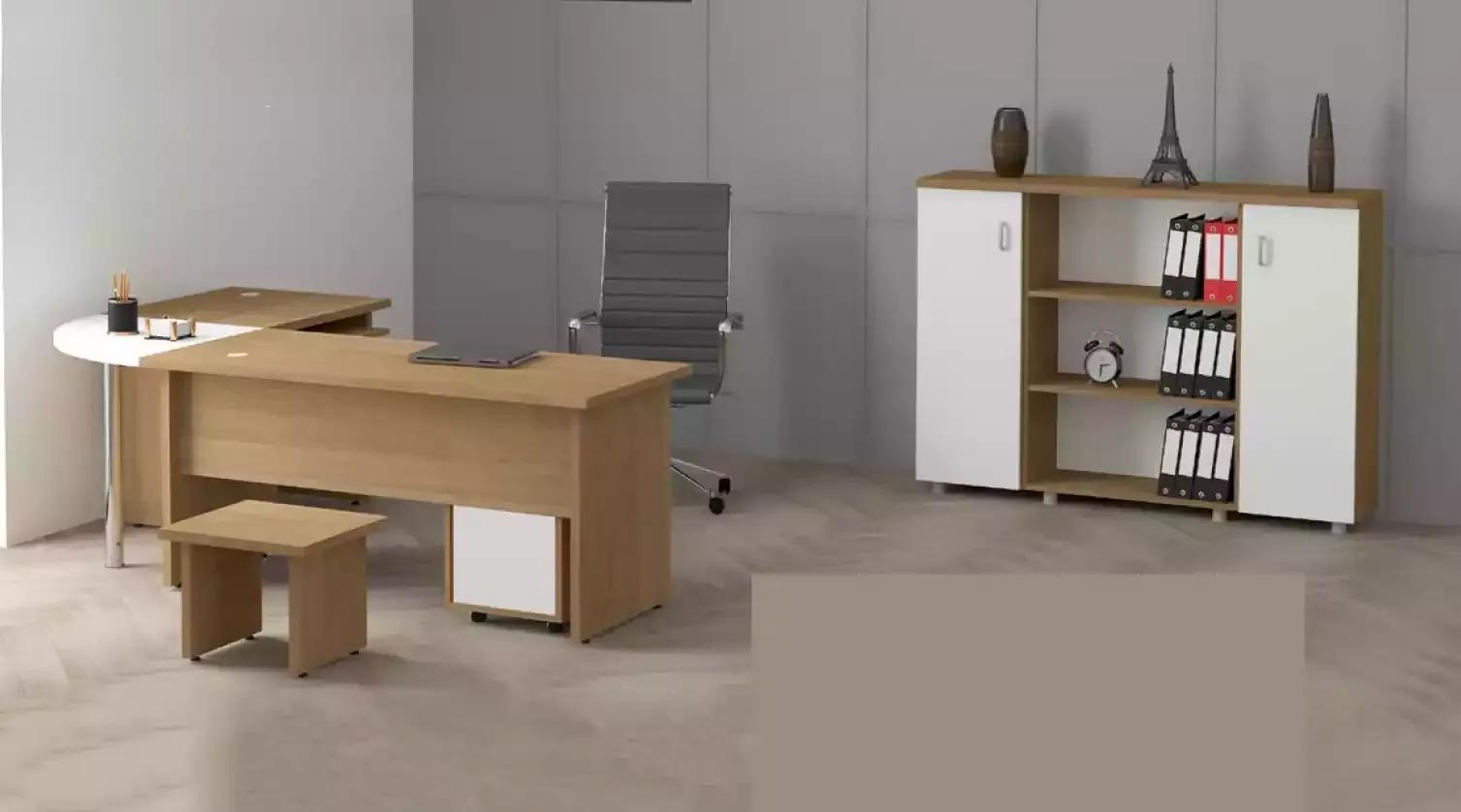 Bright office furniture set study desk filing cabinet table