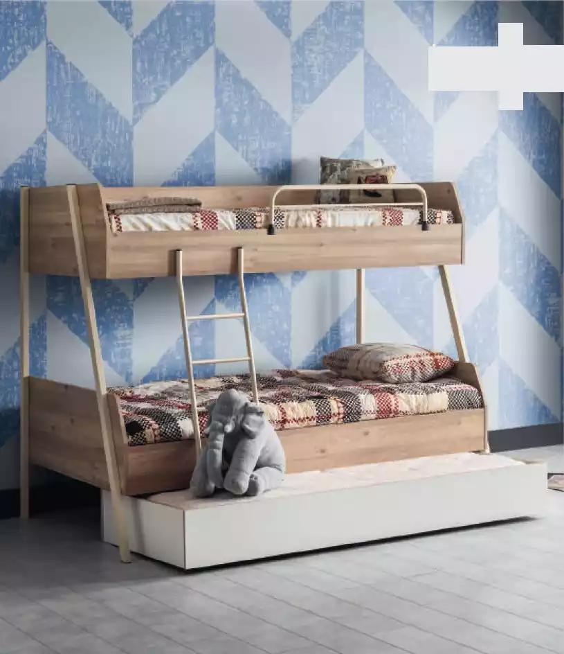 Triple bunk bed double bunk bed with three beds