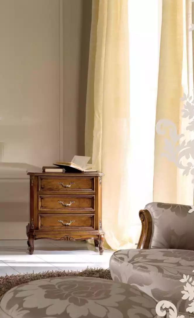 Classic Brown Bedside Table Drawers Storage Table Bedroom Furniture