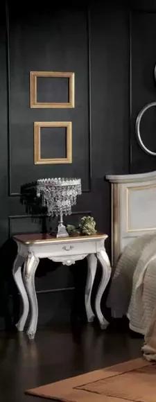Bedside Table Luxurious White Bedroom Furniture Exclusive Design