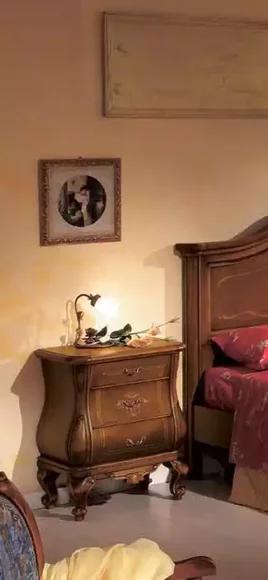 Bedroom Side Table Luxury Bedside Table Art deco Style Wood Hotel