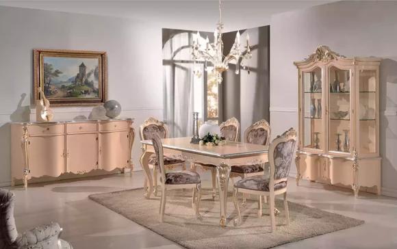 Dining Room Furniture Dining Table Display Cabinet Dresser 4x Chairs Dining Groups 7 pcs Set