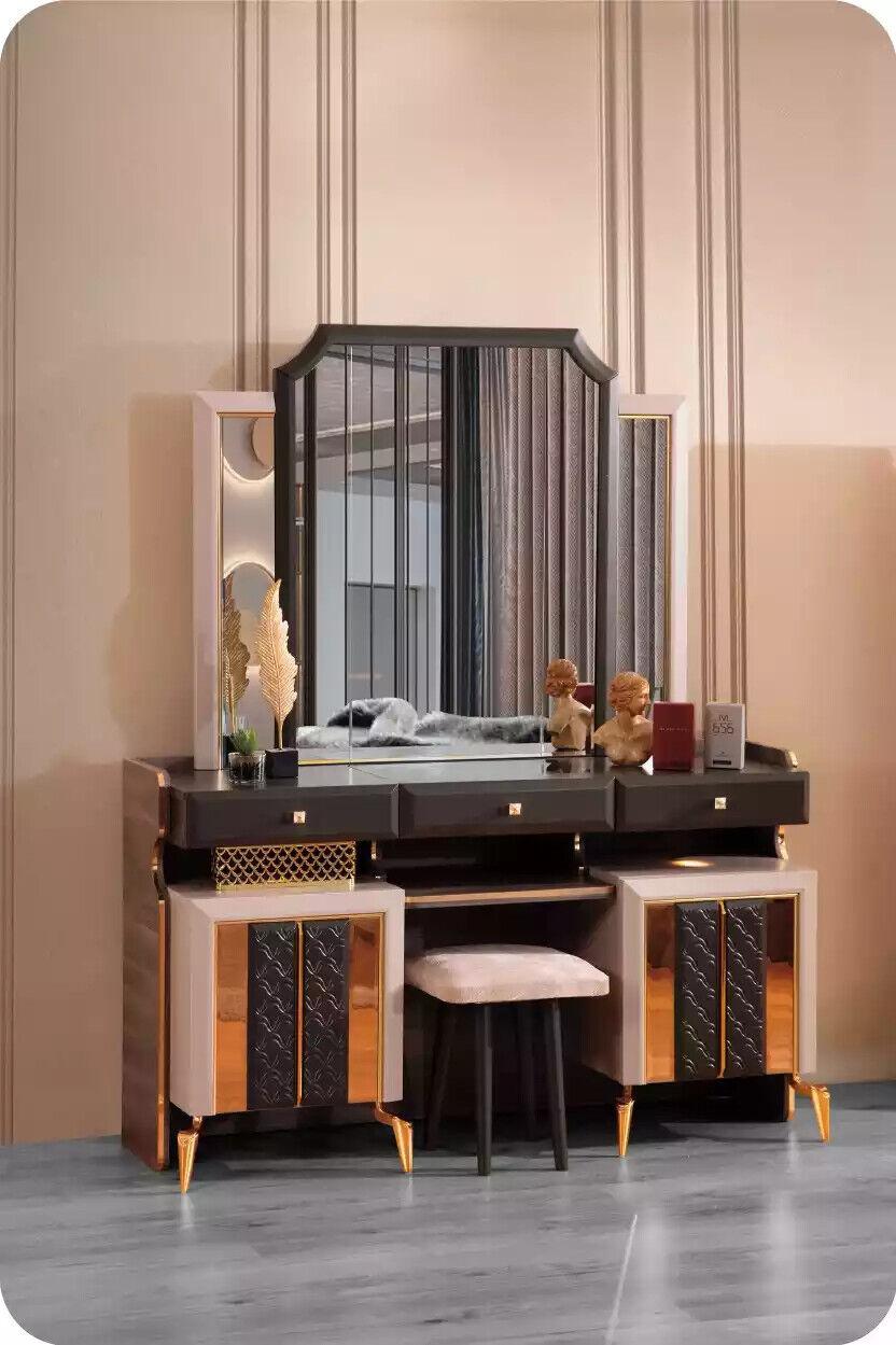 Dressing Table Mirror Luxury Dressing Table Bedroom Make-up Black