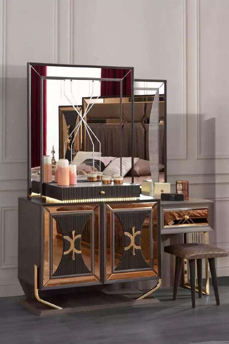 Luxury gold dressing table console dressing table wooden console new