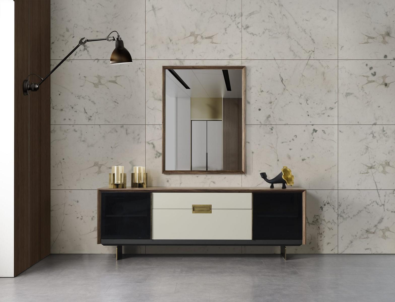 Sideboard sideboard with mirror chest of drawers wood multicoloured dining room set