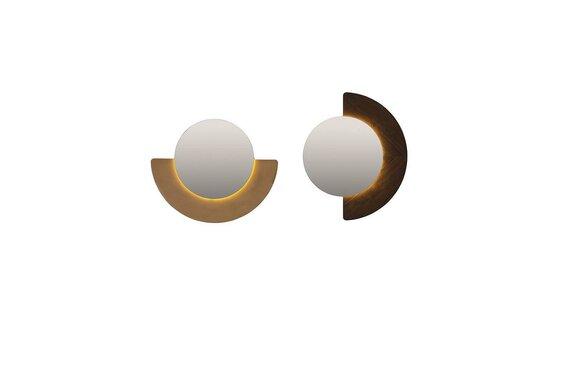 Group Wall mirror Mirror 2-piece decorative mirror hall mirror round wood set