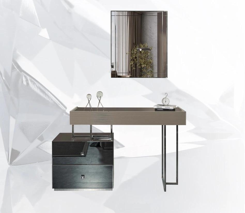 Console table with mirror Dressing table Dressing table Modern Grey