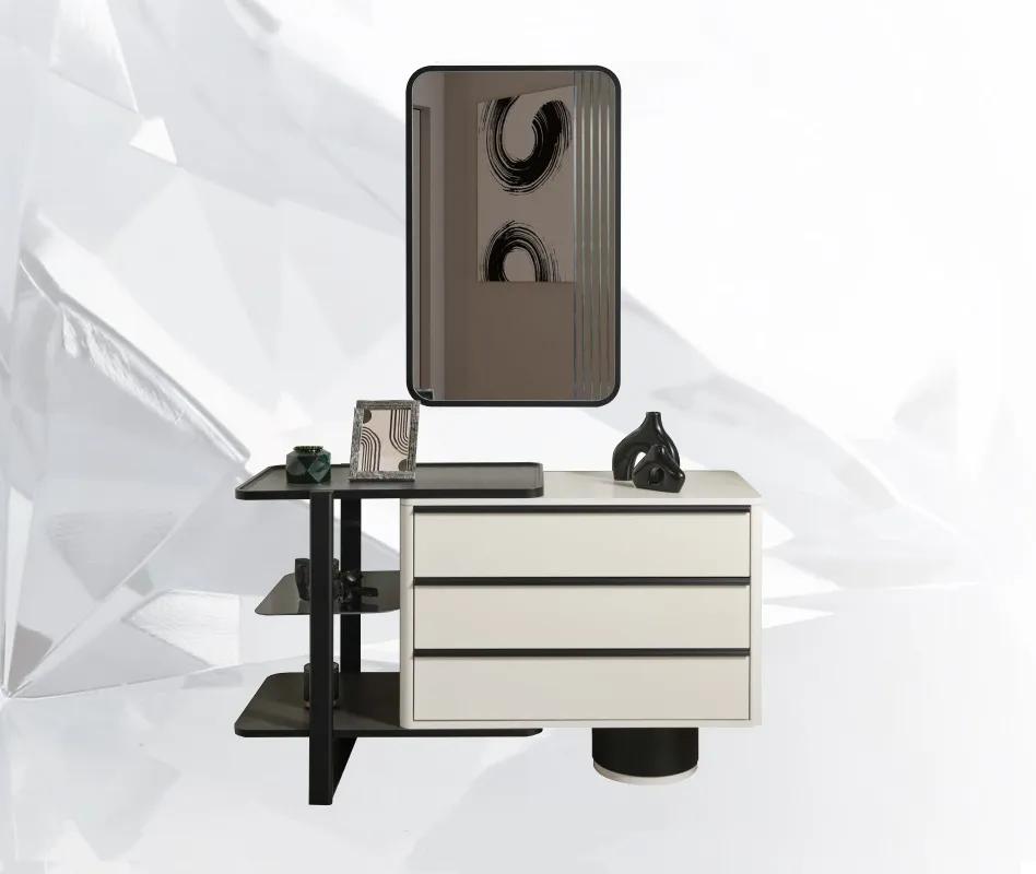 Dressing table Console table with mirror Dressing table modern wood white