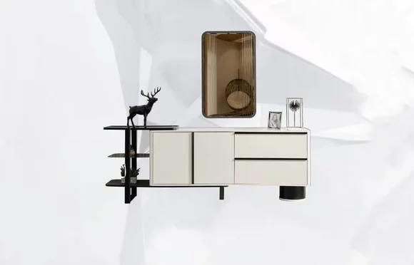 Cabinet Sideboard with mirror Sideboard set Chest of drawers White