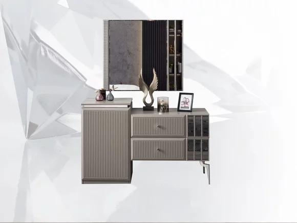 Dressing Table Dressing Table Console Table Mirror Wood Grey Bedroom