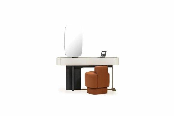 Set console table stool dressing table dressing table wood white orange