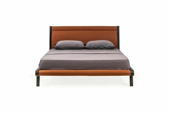 Double bed Bed frame orange Bedroom bed Bedroom wood