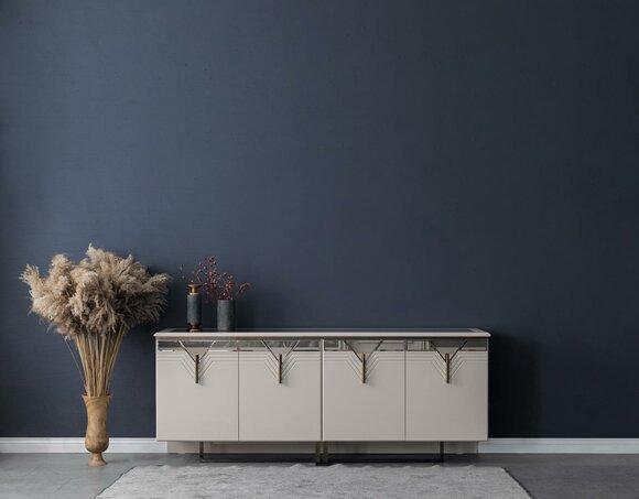 Sideboard Sideboard Wooden cabinet Chest of drawers Cabinet wood White Modern