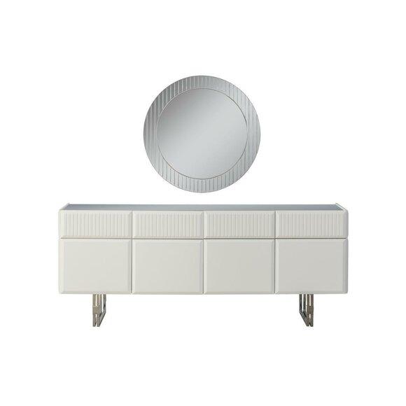 Sideboard Sideboard with mirror Wooden cabinet Chest of drawers Cabinet White