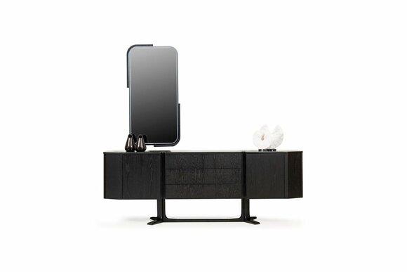 Sideboard group Sideboard with mirror Chest of drawers Cabinet black Set