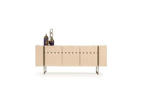 Beige wooden sideboard Designer dresser Sideboard Wooden cabinet
