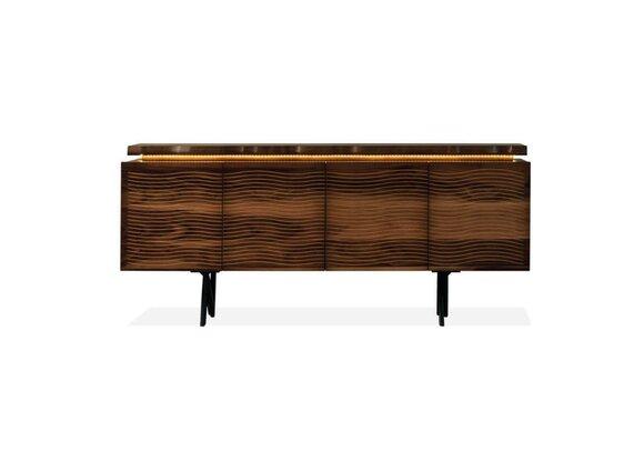 Designer brown wooden chest of drawers Luxury sideboard dining room wooden cabinet