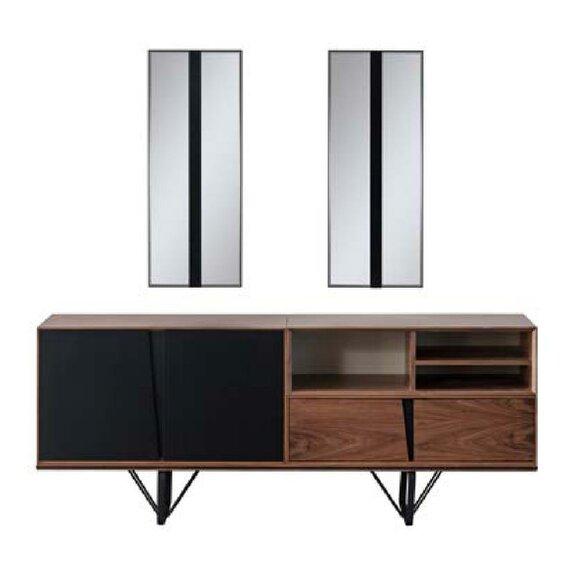 Wooden Cabinet Chest of Drawers Sideboard Cupboard Sideboard Brown Wood Dining Room