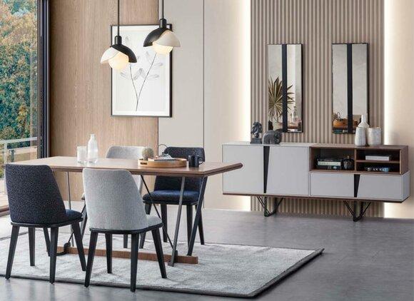 Complete Dining Room Dining Table 2pcs Sideboard Dining Room Table White Wood