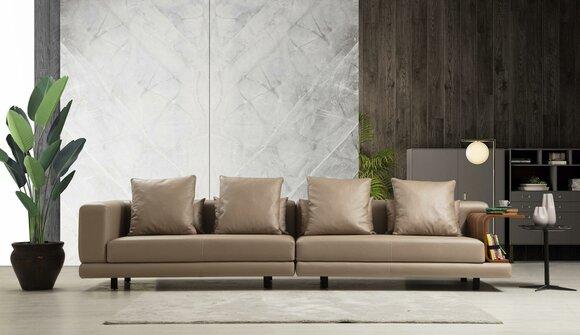 Four seater couch beige sofa 4 seater upholstered sofa modern faux leather