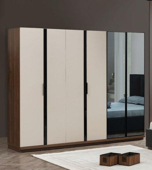 Wardrobe Bedroom Wardrobe Wooden Wardrobe Wood Beige Modern Large