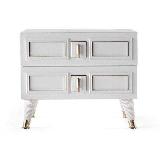 Complete bedside tables bedside console side tables wood white set 2pcs1