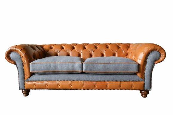 Sofa Luxury Leather Chesterfield Couch Sofas Upholstery 3 Seater Design