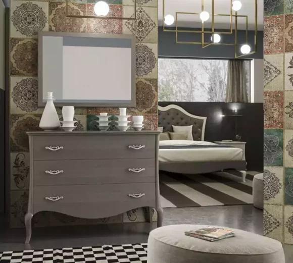 Chest of Drawers Mirror Chests of Drawers Luxury Shelf Furniture Group New Set 2pcs.