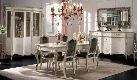 Classic Dining Table 4x Chairs Dining Room Group Table Seating Group 8pcs