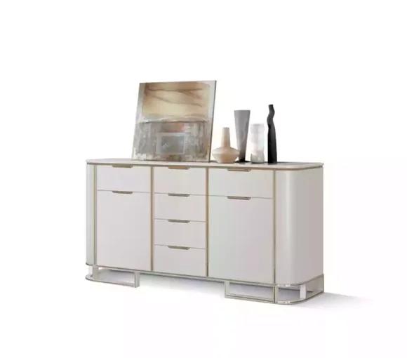 Sideboard Italian Wood Furniture Design Luxury White Chest of Drawers Cabinet New