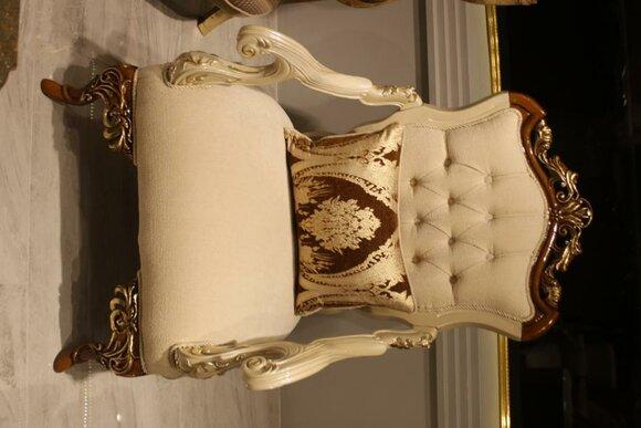 Exclusive Living Room Furniture Luxury Armchair Comfortable Armchair Beige