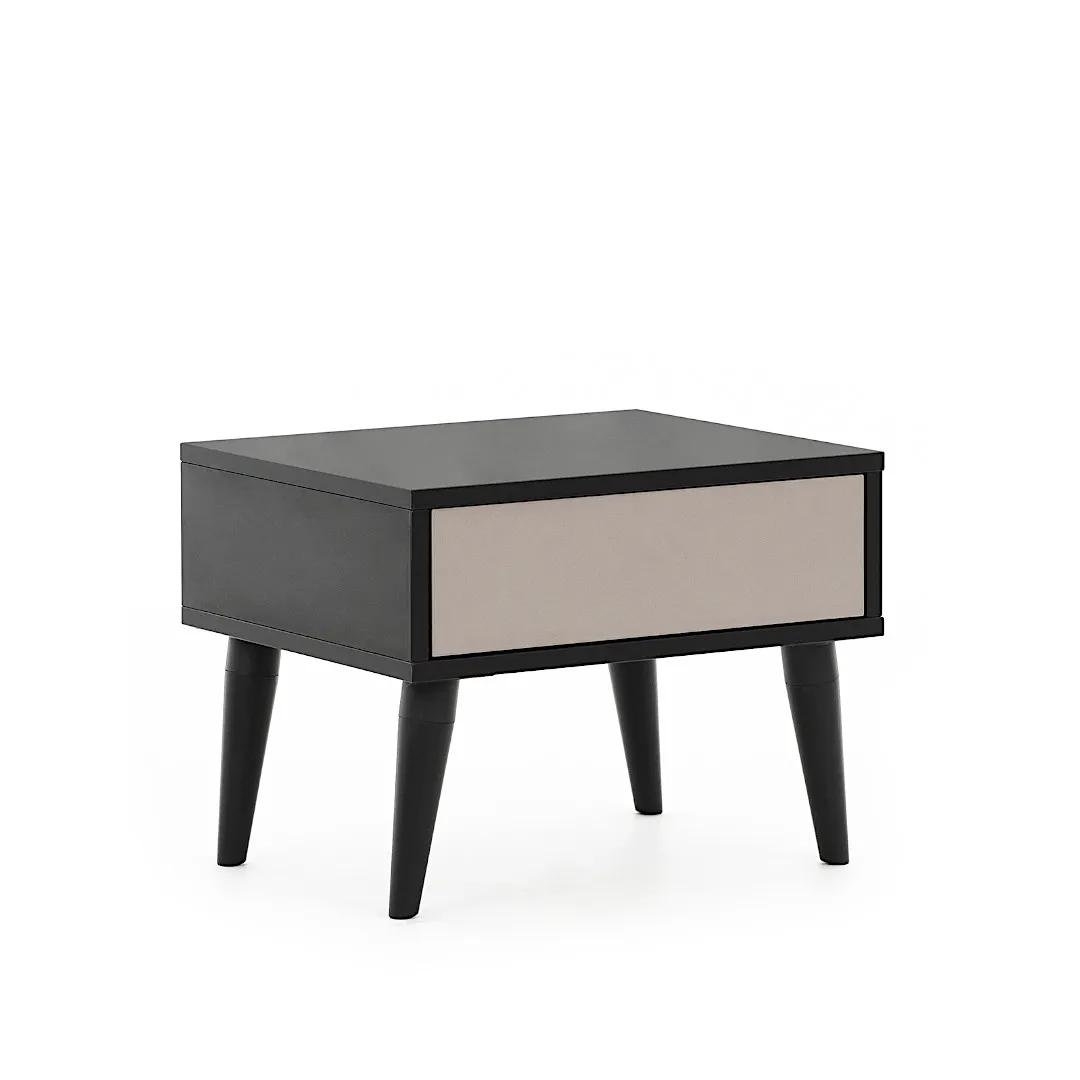 Black bedside table with drawer Bedroom furniture High quality